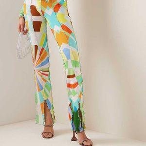 Siedres Graphic Flared Pants Sz Small NWT